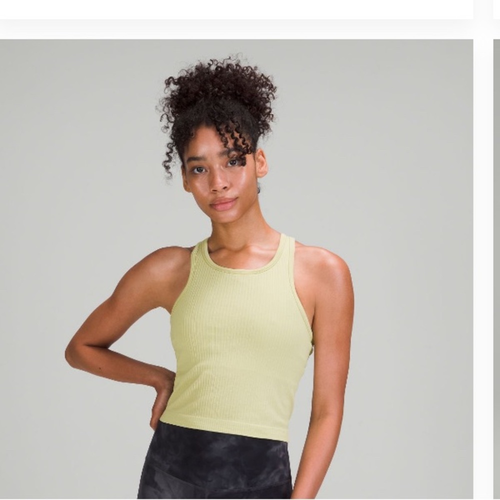 Lululemon Ebb to street Cropped Racerback tank top